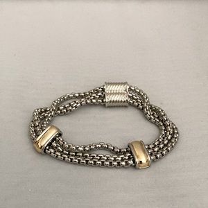 Two Tone Box Chain Bracelet